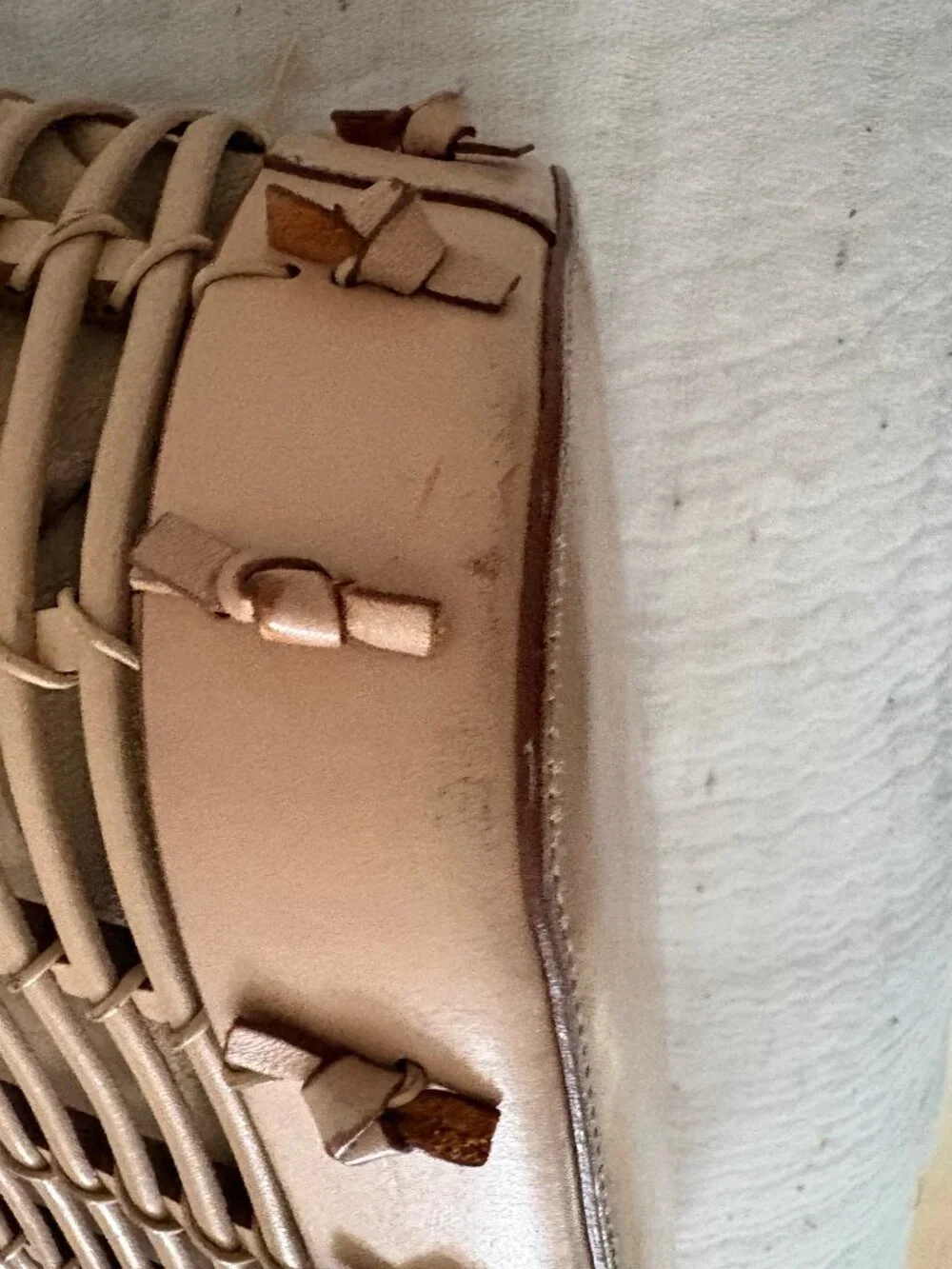 Vintage Ferragamo Open Weave Leather Tote